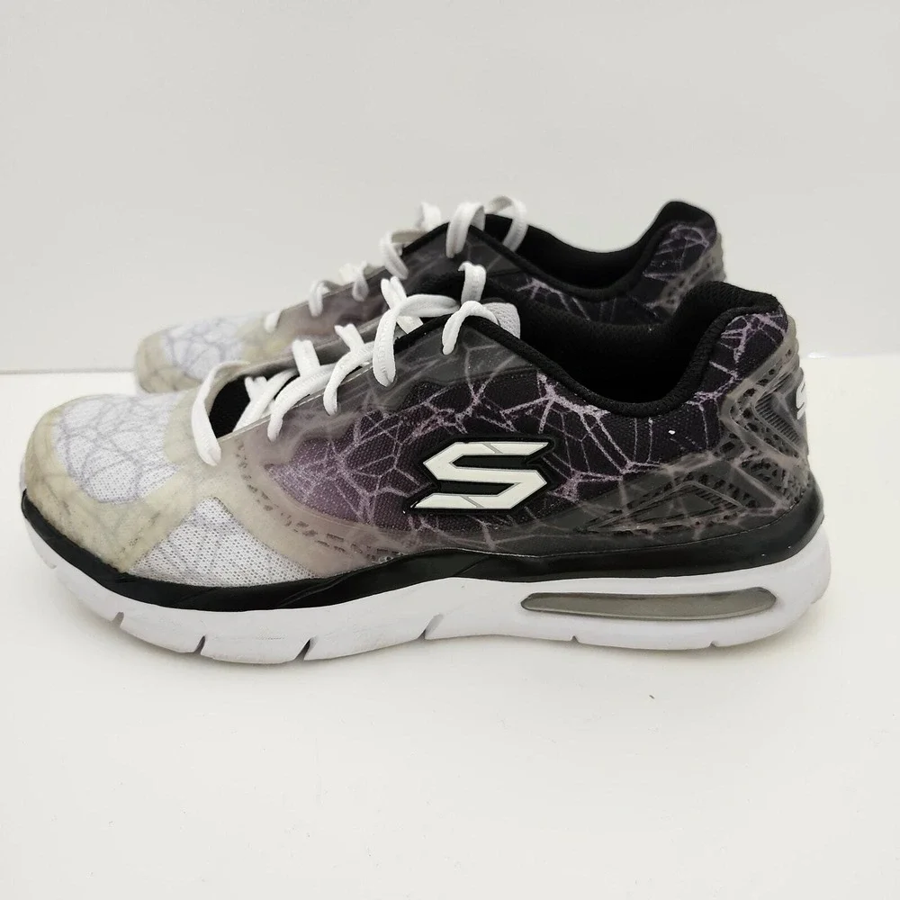 Skechers Advantage Running Shoes Purple Ombre Geometric Athletic Womens 7.5